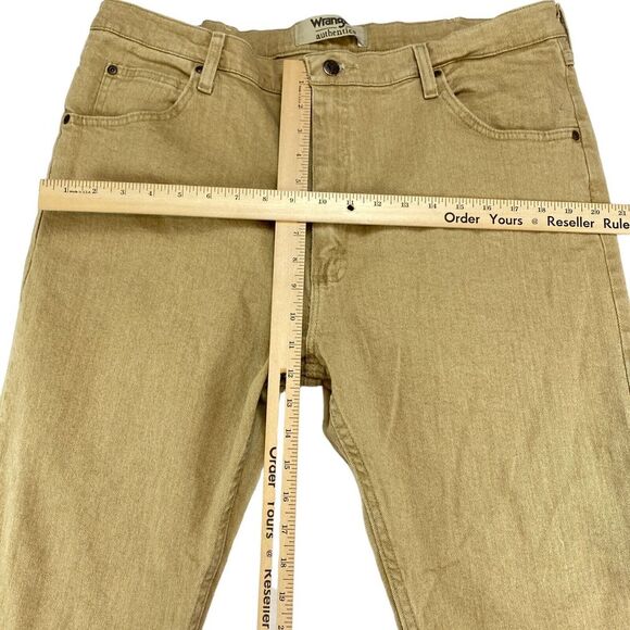 Wrangler Authentic Jeans Mens 37x32*ac 29 Denim Stretch Straight Leg Flat Front - Picture 3 of 14